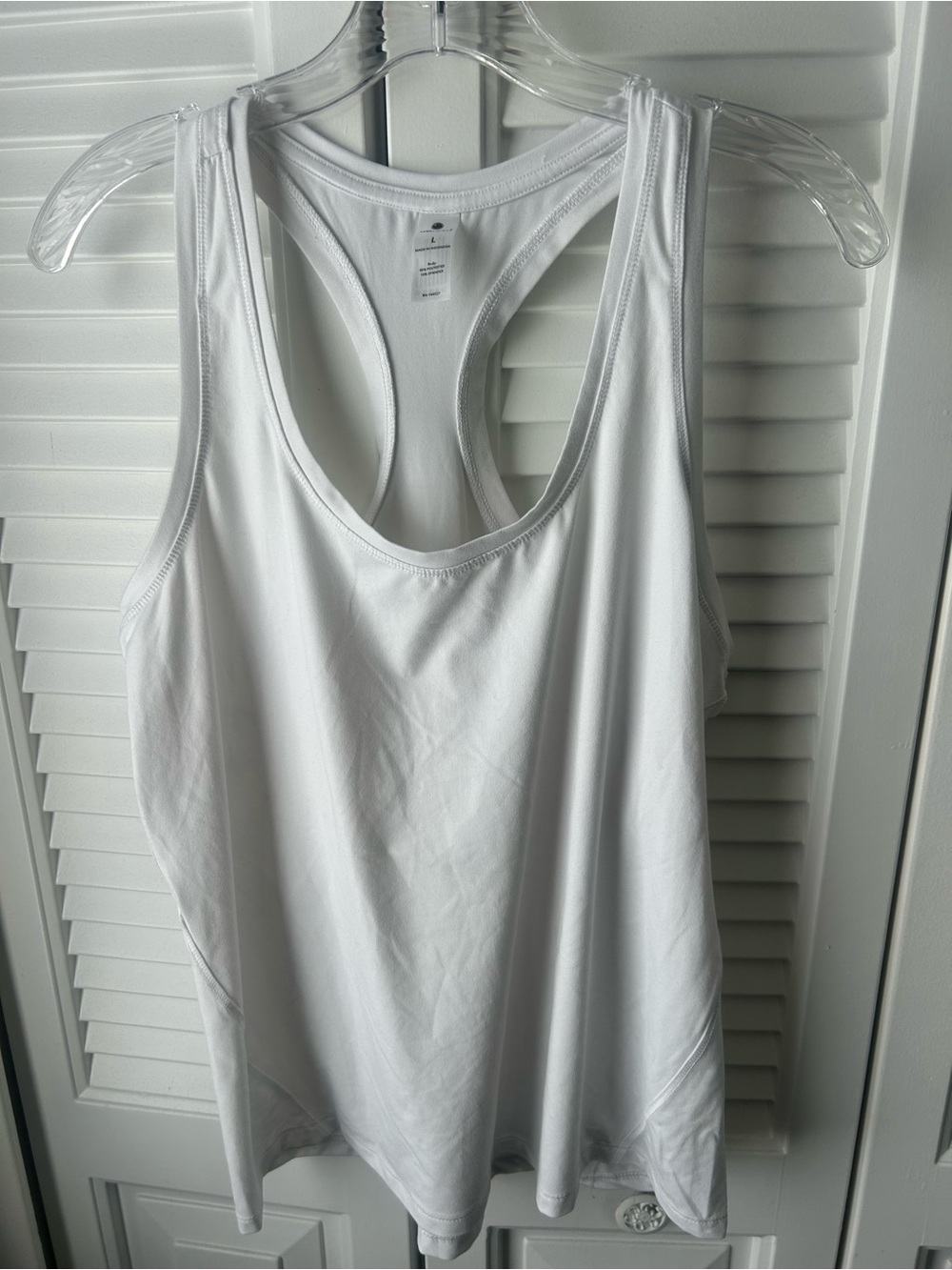 Yogalicious White Racerback Performance Tank